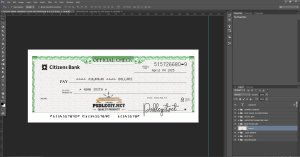 Citizens Bank Cashiers Check Editable Psd Template